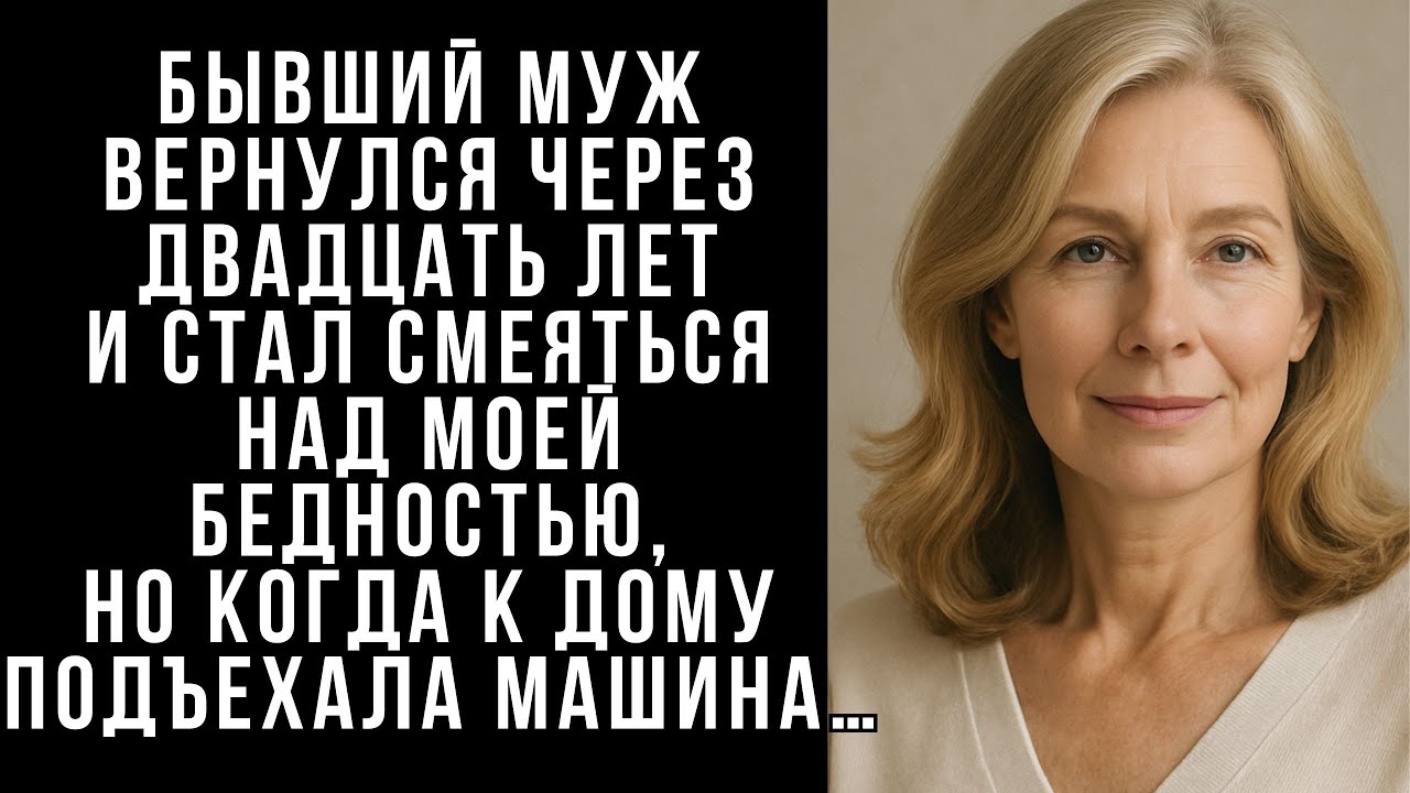 Бывший муж вернулся через ДВАДЦАТЬ лет и стал смеяться над моей.., НО КОГДА к дому подъехала МАШИНА…