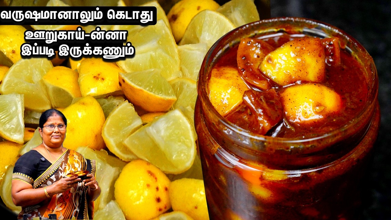 எலுமிச்சை ஊறுகாய்!! பார்த்தாலே நாவூறும்😋👌ஒரு துண்டுக்கு தட்டு சாதம் சாப்பிடலாம்🥰Lemon Pickle Recipe