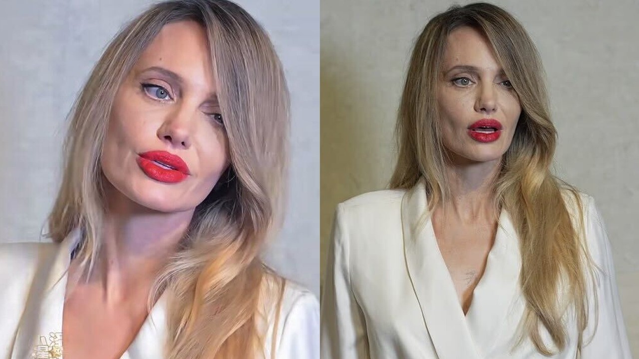 50-летняя Анджелина Джоли неузнаваема после того, как испортила себе лицо на новых фотографиях.