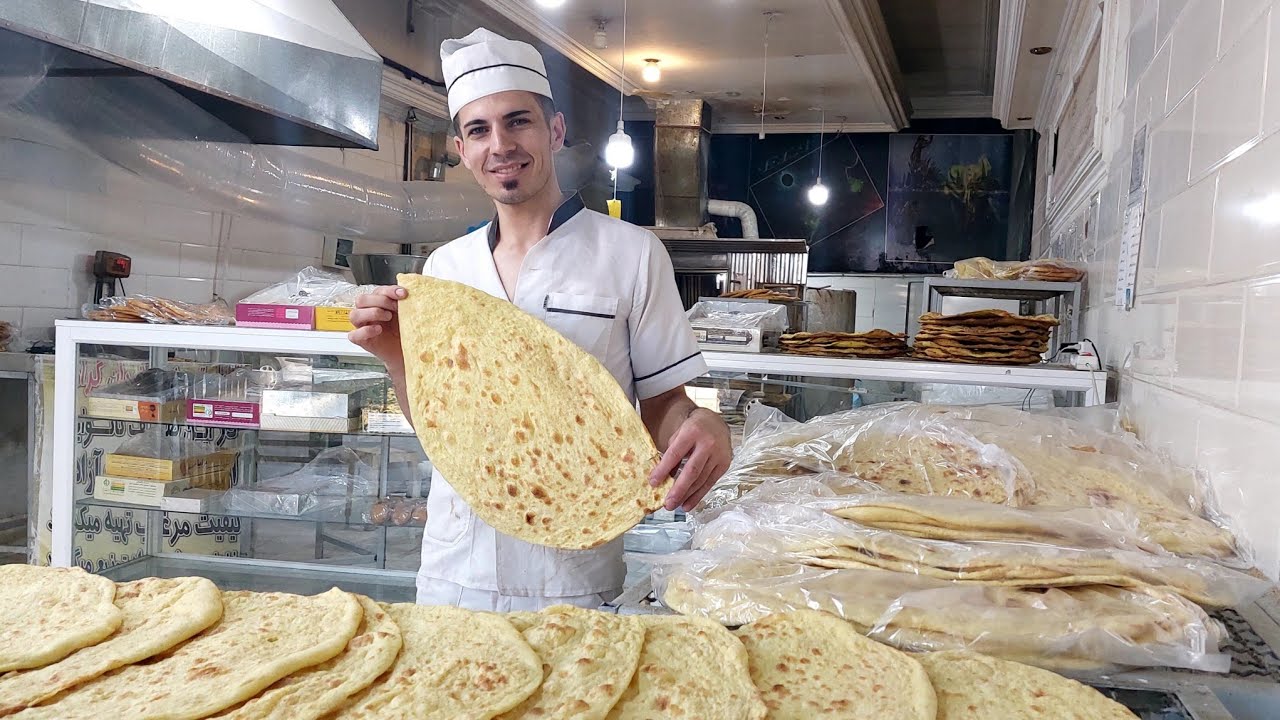 Cooking the best lavash bread in an Iranian bakery: how to cook lavash bread