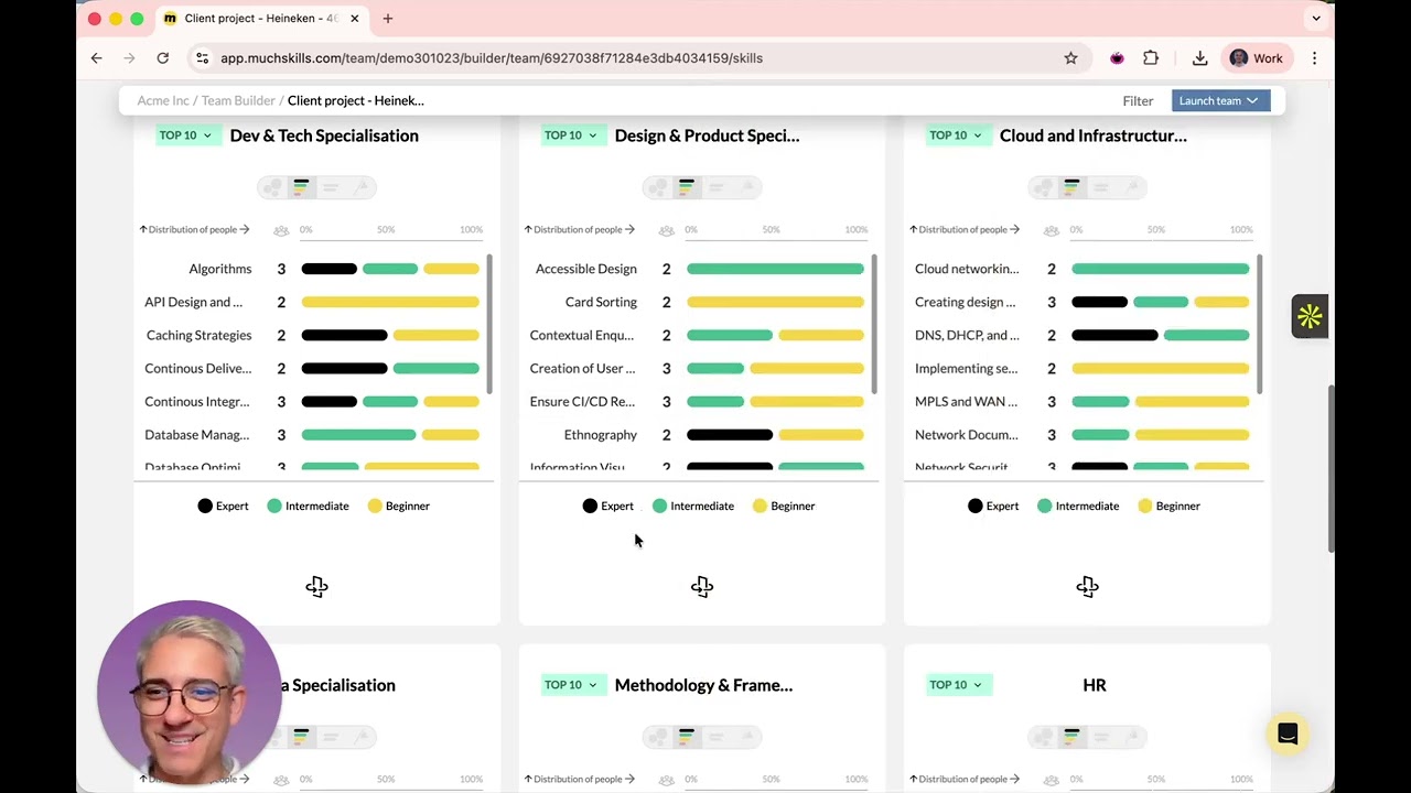 Team Builder: Skills-Based Project Staffing + Utilisation Reporting & Capacity Planning (MuchSkills)