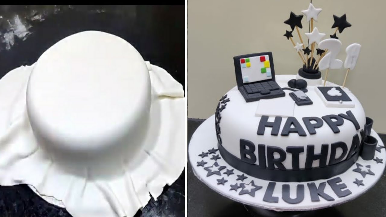 Leptop Cake | Fondant Leptop Cake | Laptop Computer Cake