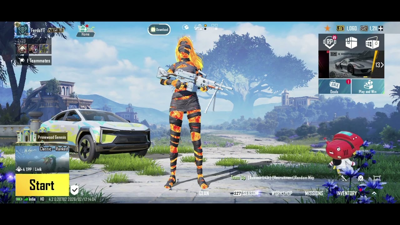 @BattlegroundsMobile_IN daily 10 UC Spin on ultimate set and Honor Spin 