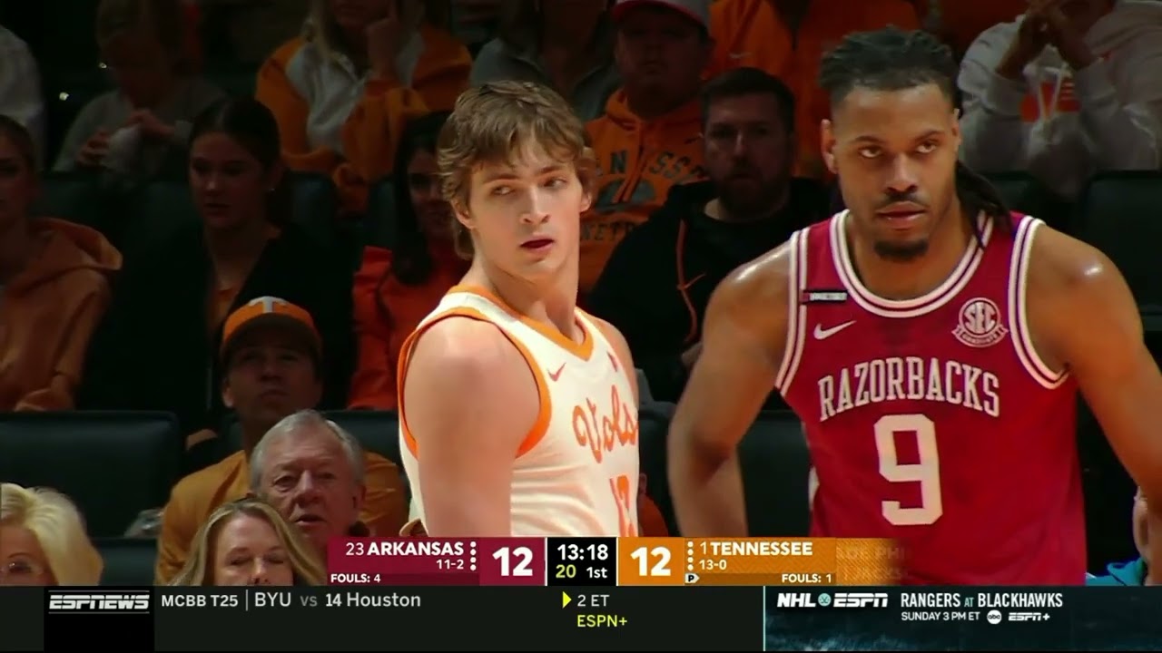 Arkansas @ Tennessee Basketball 1-4-2025