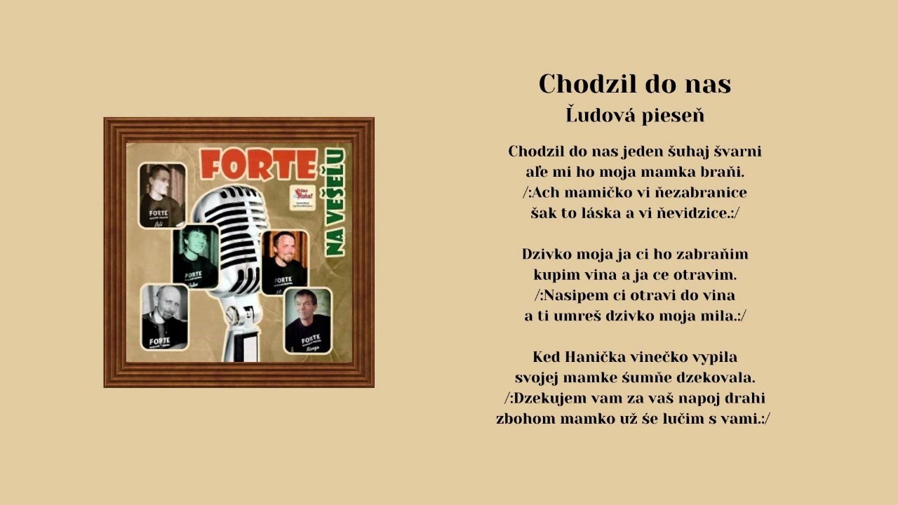 FORTE, Chodzil do nas jeden &scaron;uhaj, ľudov&aacute;, Videorohaľ