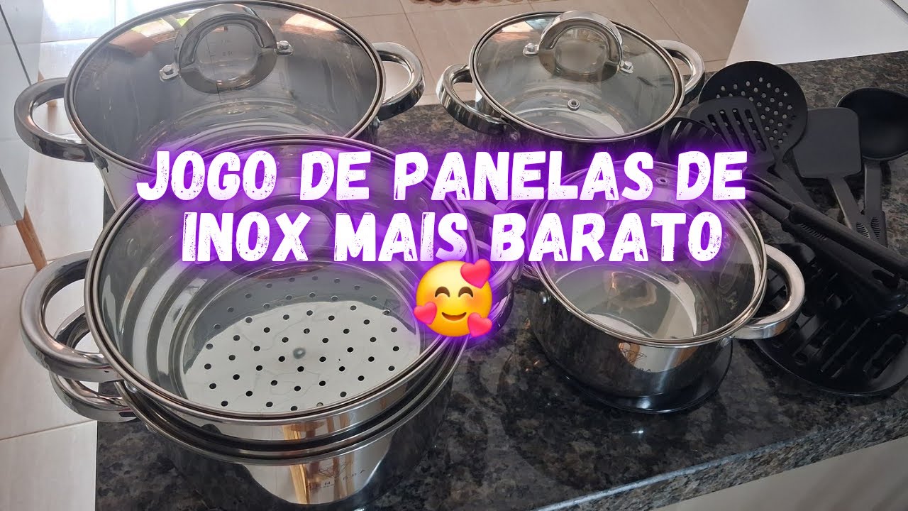 JOGO DE PANELAS DE INOX GENEBRA PRIMEIRAS IMPRESSÕES