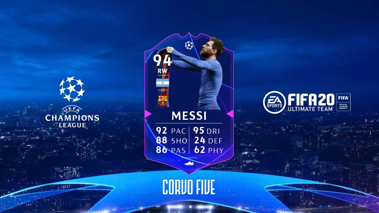 FIFA20 UCL Live card concept