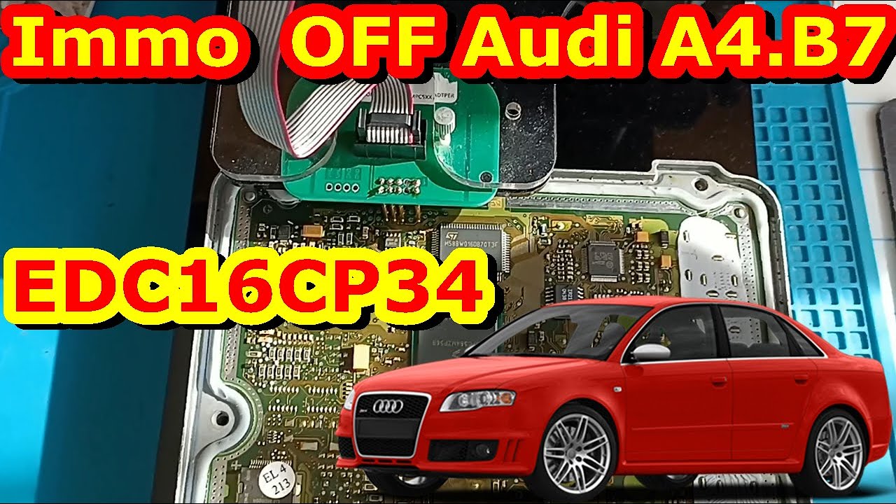 Audi A4.B7 EDC16CP34 . Ktag read -writing. Eeprom ST95320 Immo OFF