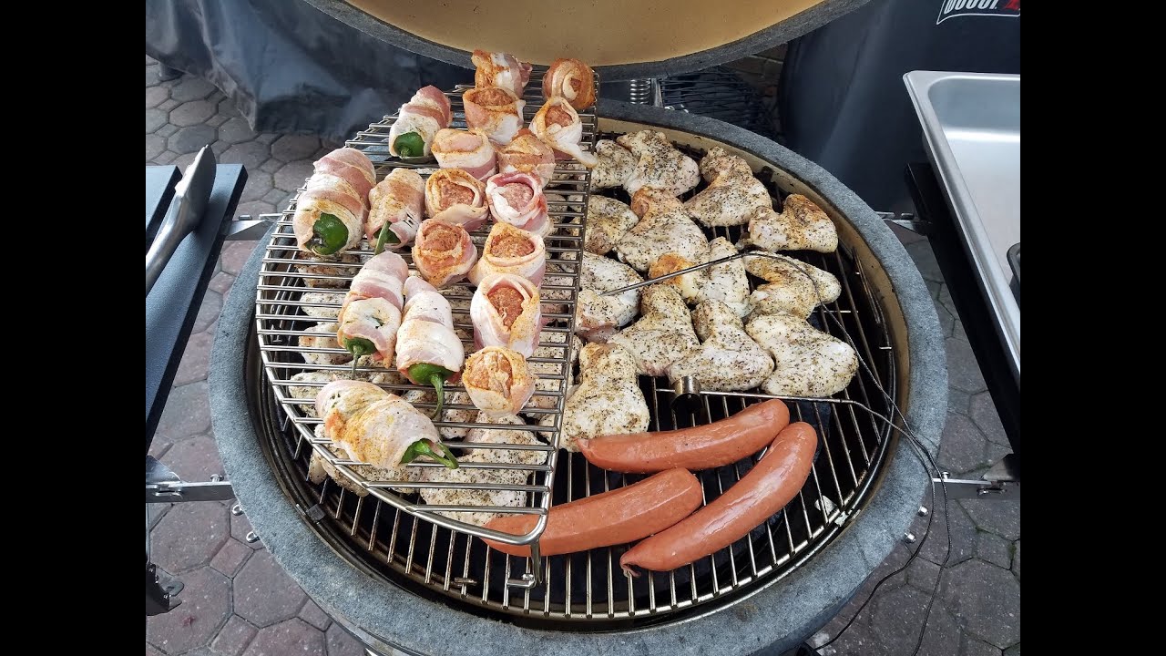 SNS KAMADO | TAILGATE FOOD | JALAPENO POPPERS | MINI MEATBALL SUB | HOT WINGS | SAUSAGE WRAP