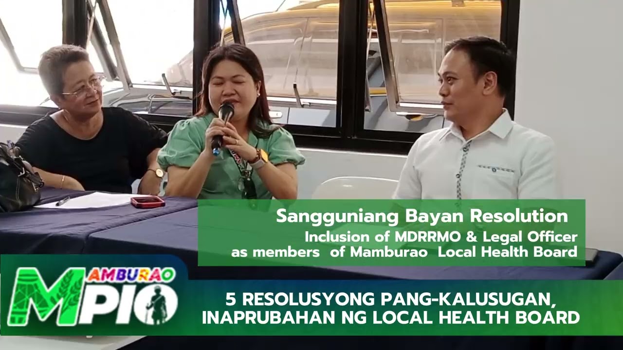 Mamburao Local Health Board, Inaprubahan ang 5 Resolusyon