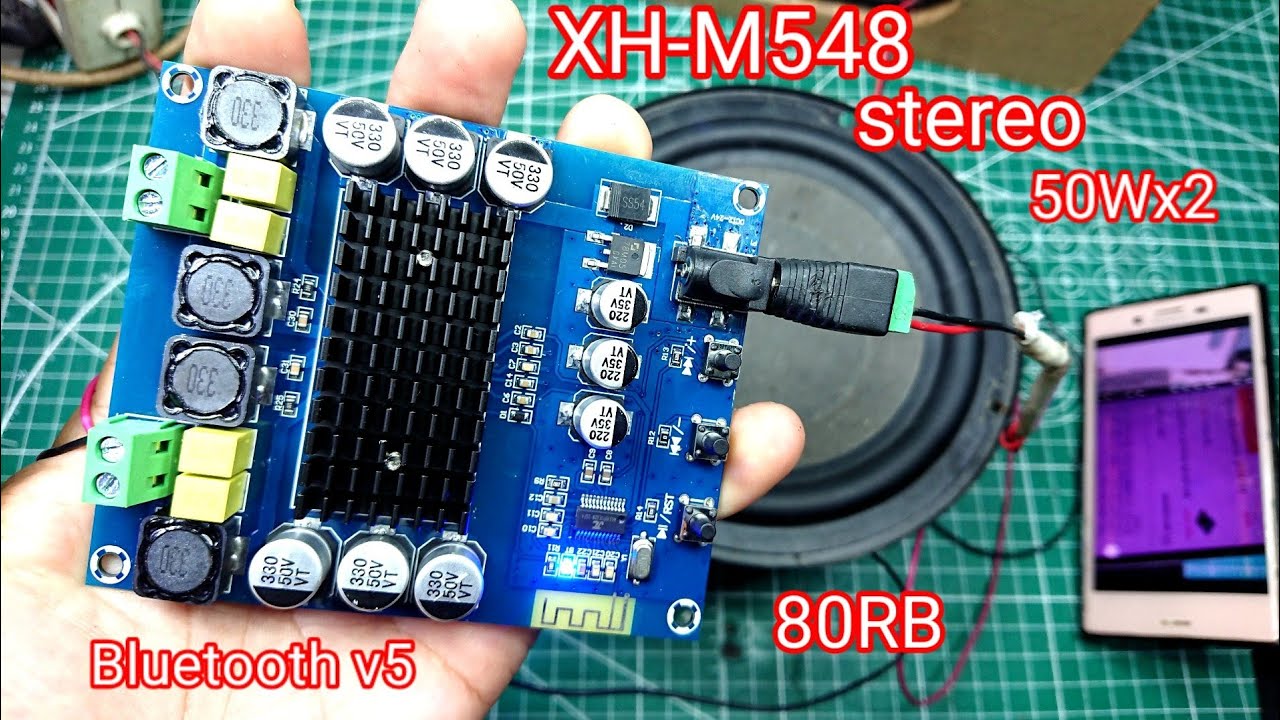 REVIEW XH-M548 Bluetooth 5.0 Digital Power Amplifier Board TPA3116D2 Audio