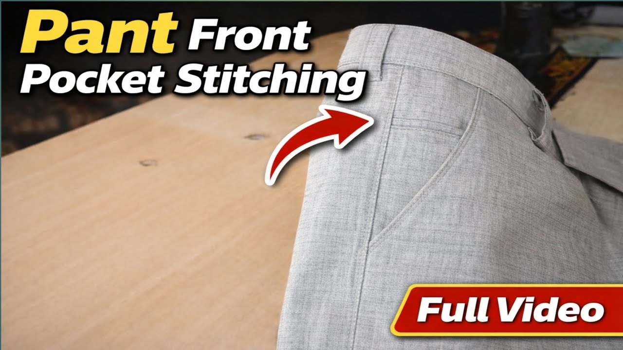 Pant side pocket stitching | cross pocket stitching | how to pocket stitching |sewing tutorial