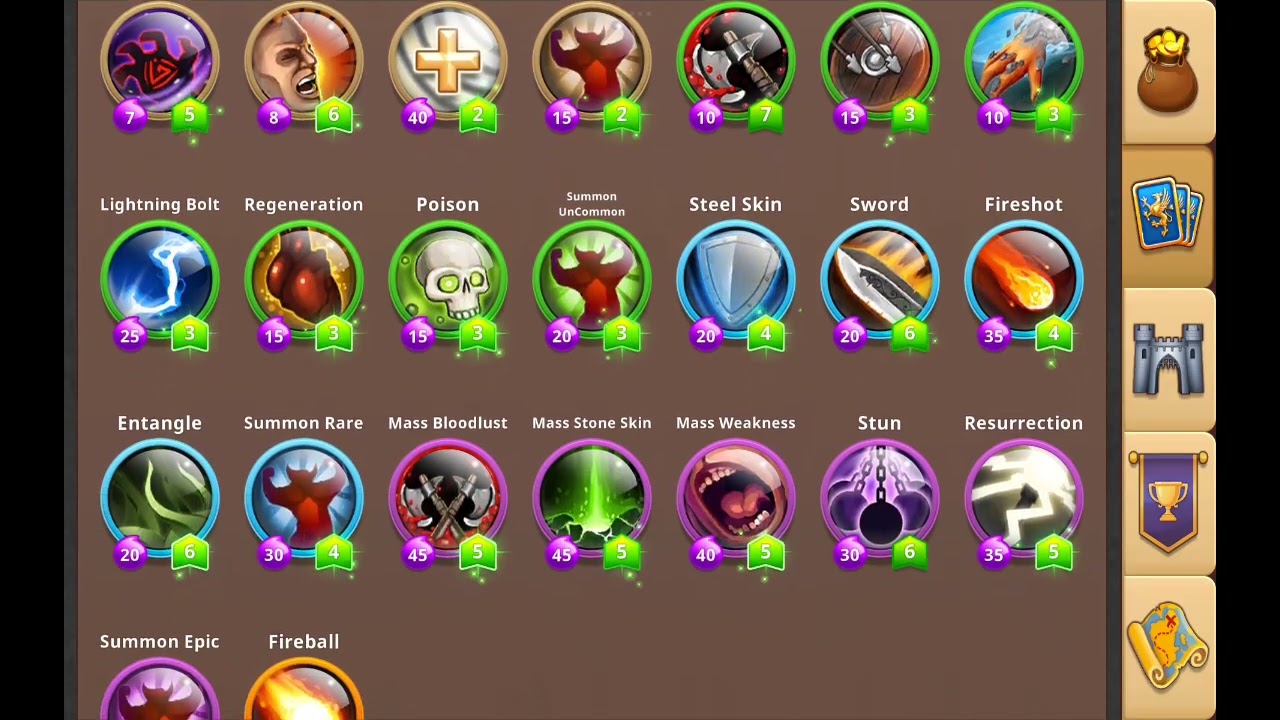 Magic war legends,many battles on adventure mode,battle with gate boss,lots of goblin,etc with voice