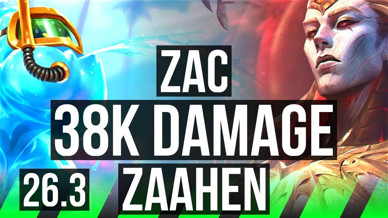 ZAC vs ZAAHEN (JGL) | Good KDA: 13/1/12, 38K damage | EUW Challenger | 26.3