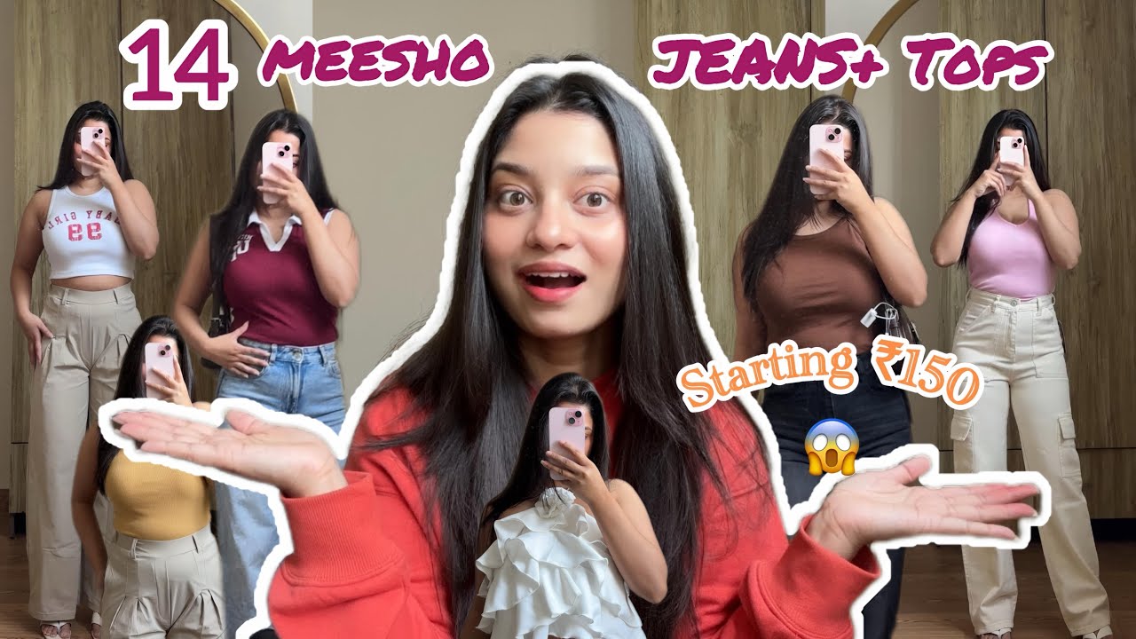 *HUGE* MEESHO Denim + Tops 😍|Try-on haul | Ruchie