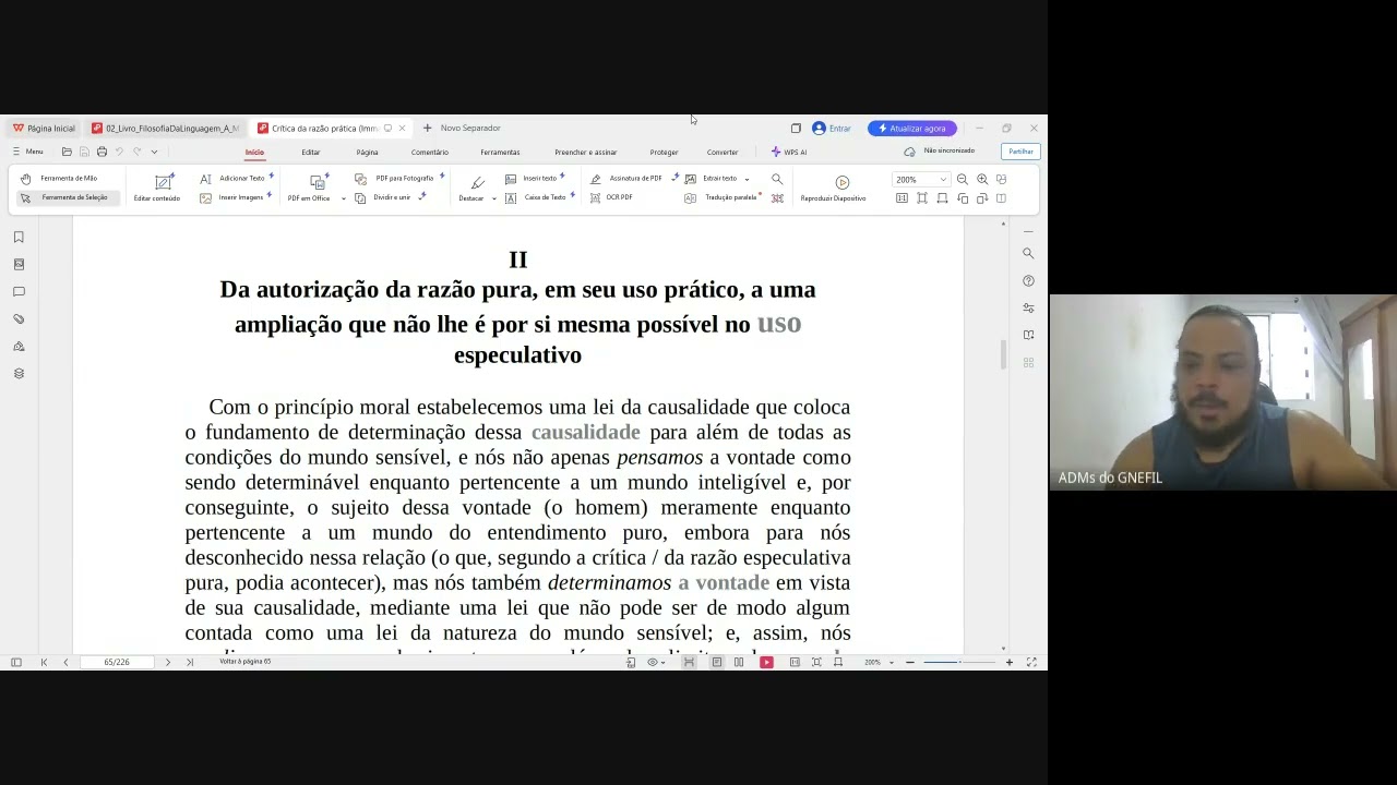 44º -  Crítica da razão prática