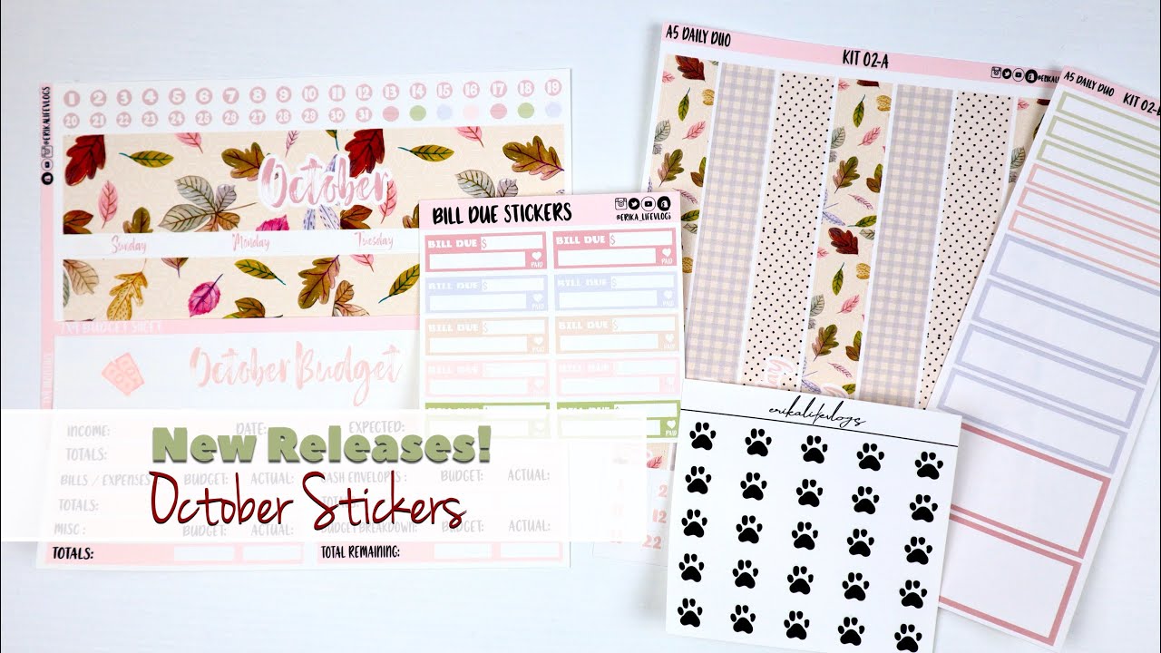 New Sticker Releases! October Budget Kits, New Daily Duo A5 Kits + New Doodle Stickers!