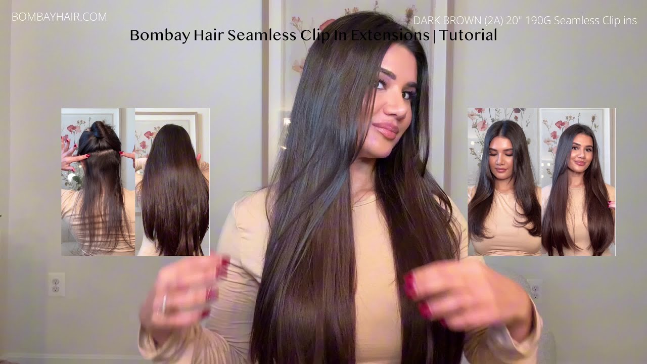 Bombay Hair | How to wear Seamless Clip in Extensions - Full DEMO & Tips