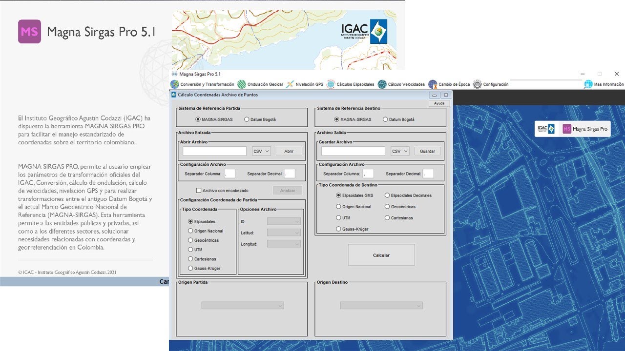 Como CONVERTIR coordenadas por ARCHIVO en MAGNASIRGAS PRO5.1
