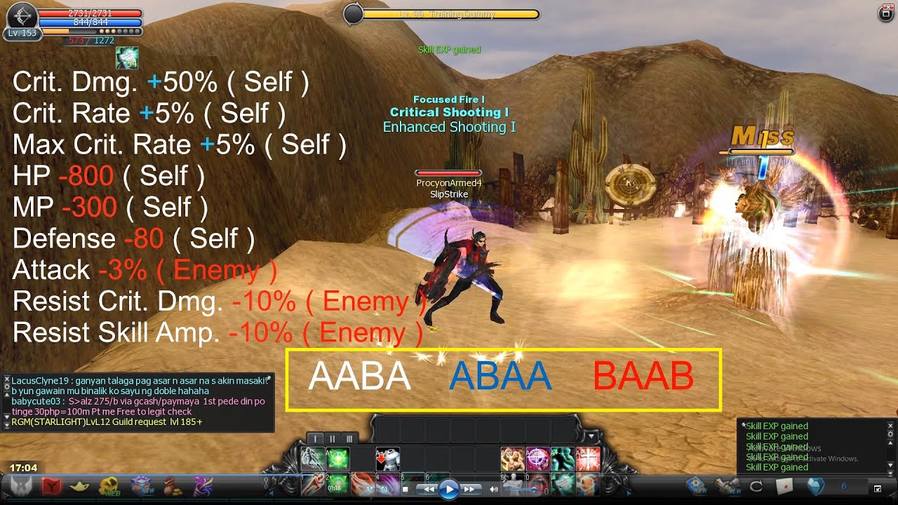 CABAL ONLINE (PH) Battle Mode3 Synergy Combo Combinations (BM3 FA) Force Archer Launcher Punisher