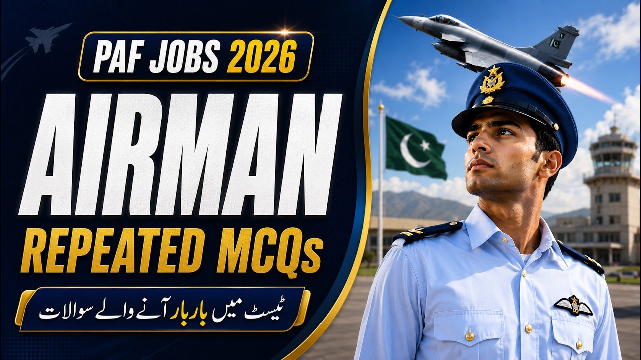 PAF Airman Test 2026 | Most Repeated MCQs, Past Papers & Initial Test Preparation