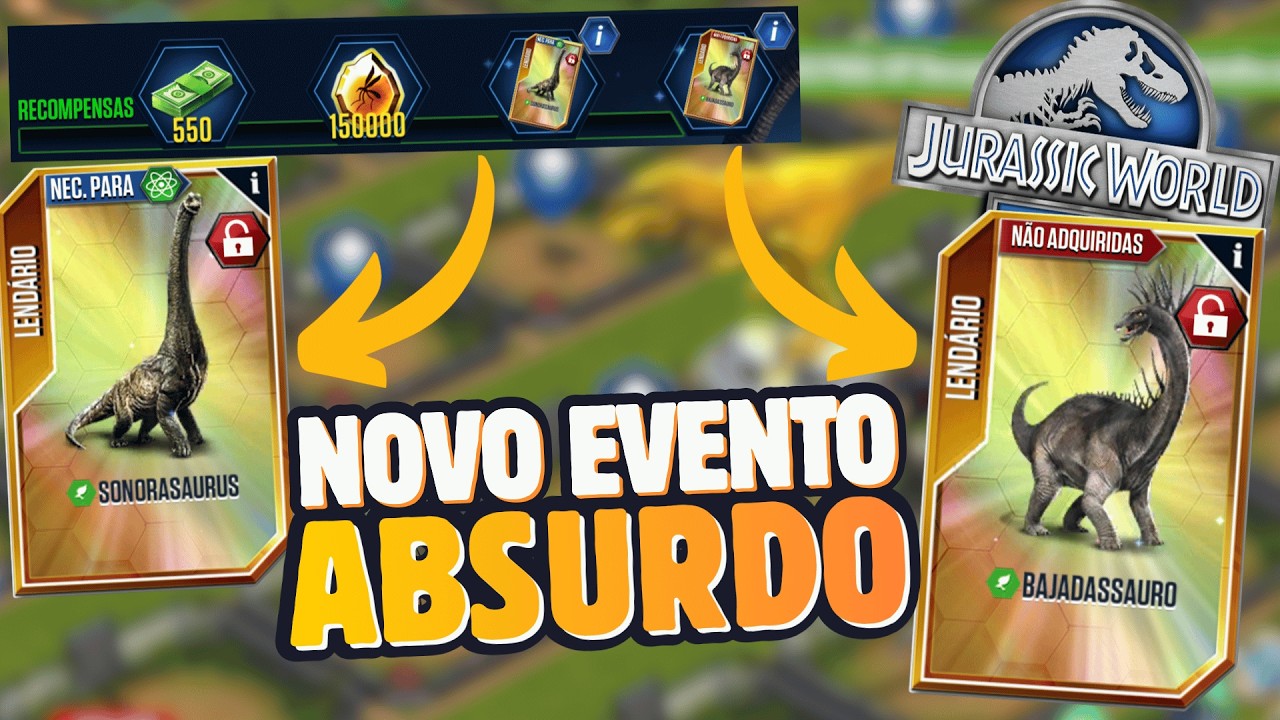 CHEGOU O NOVO EVENTO E TAMBEM CHEGOU UM DINO PARA O NOVO PROJETO Jurassic World the Game
