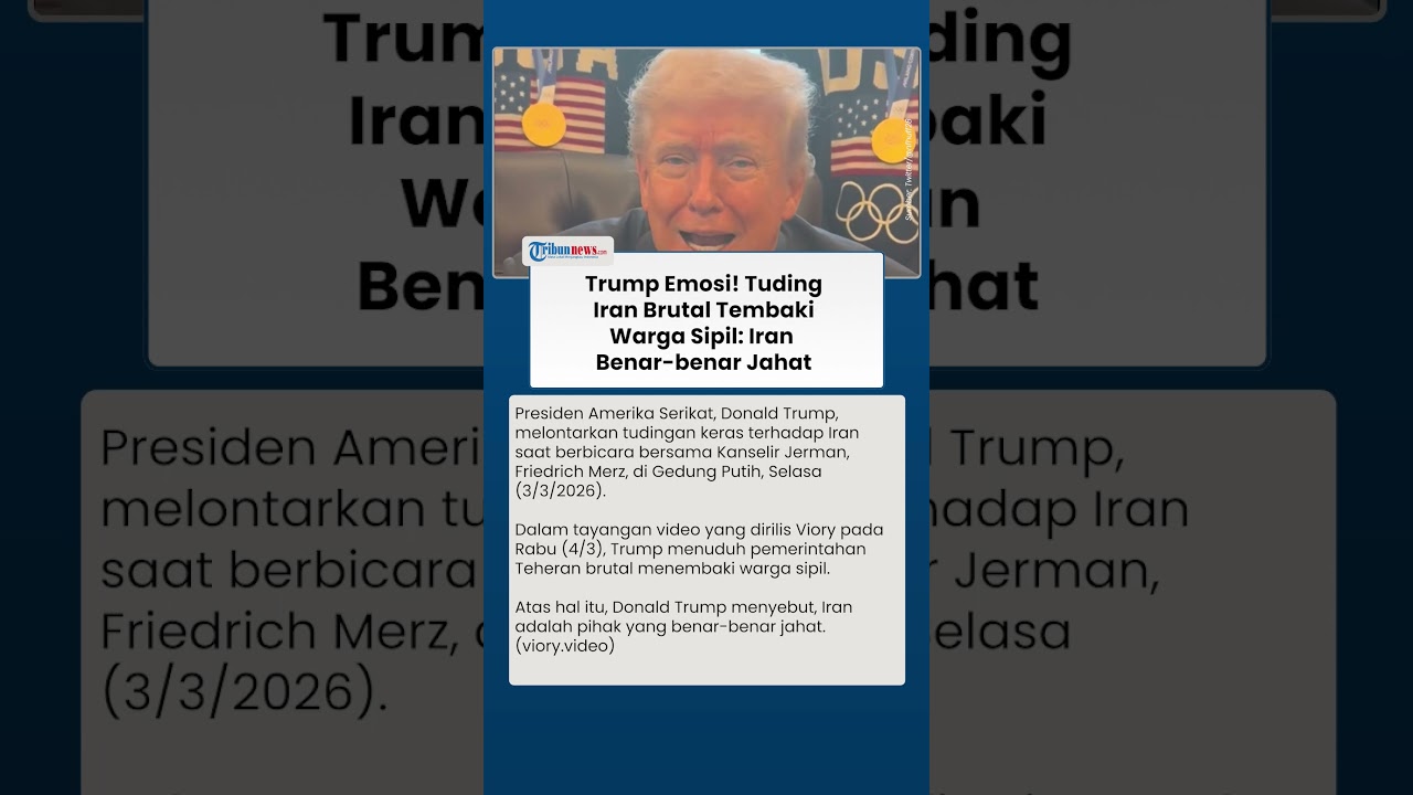 Trump Tuduh Iran di Depan Kanselir Jerman, Sebut Brutal Tembaki Warga Sipil: Benar-benar Jahat!