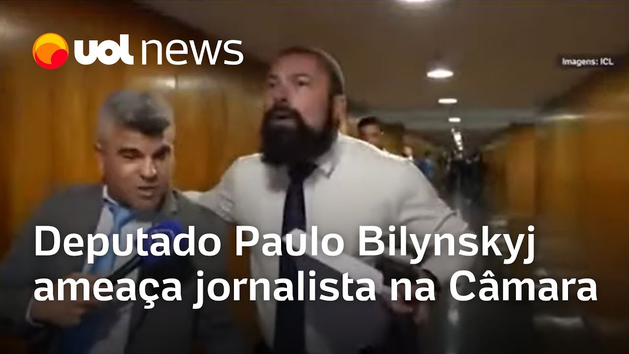 Deputado Paulo Bilynskyj ameaça jornalista Guga Noblat na Câmara; veja vídeo