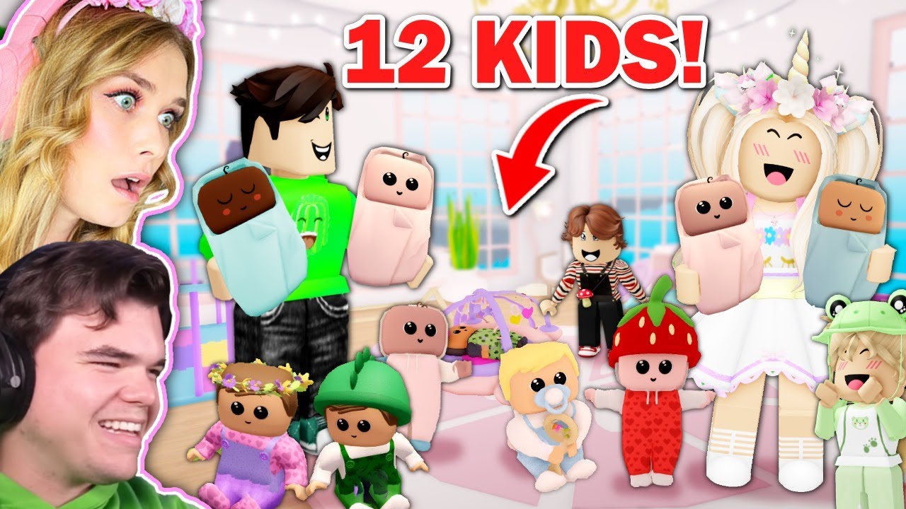 I ADOPTED 12 KIDS With My BOYFRIEND! (Roblox)