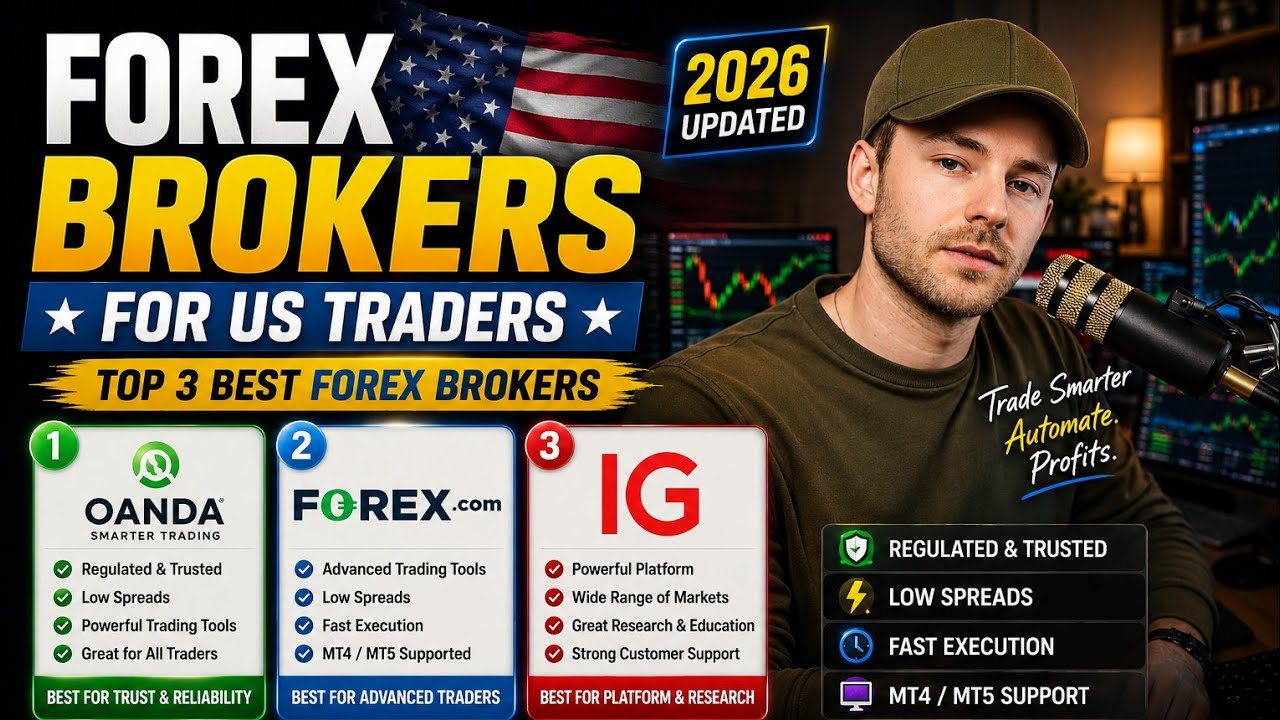 Forex Brokers for US Traders (2026) | Top 3 Best Forex Brokers for Low Spreads, Fast Execution MT4/M