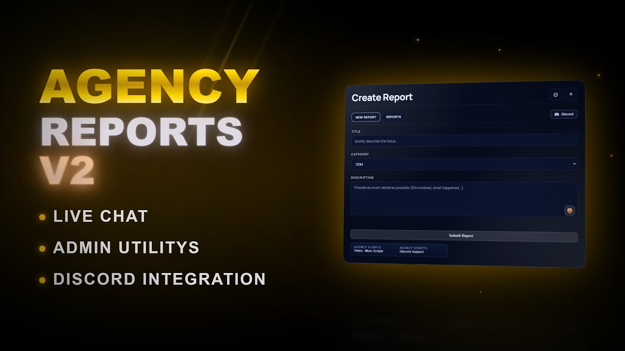 Agency Reports V2 | Advanced Report System for FiveM [ESX/QB/Standalone]