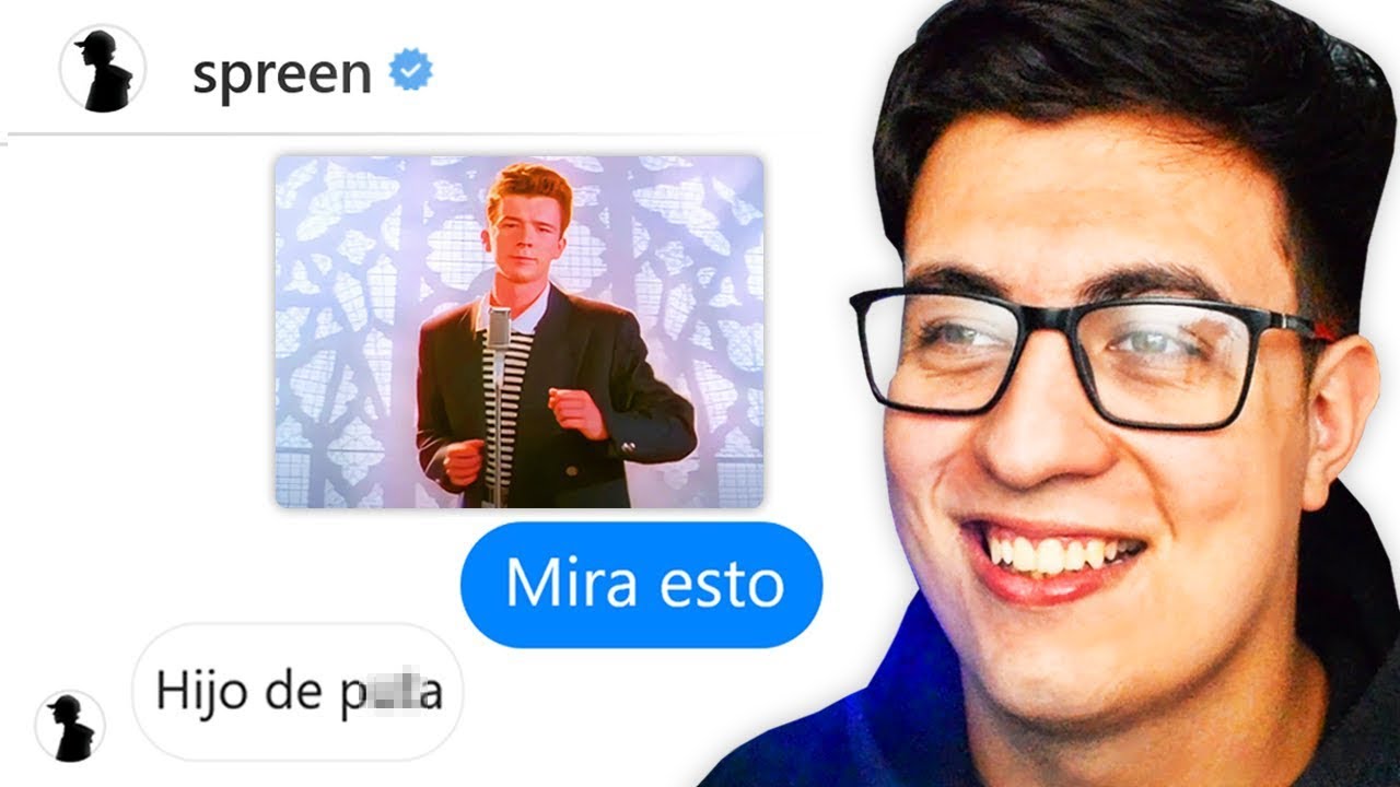 Intent&eacute; RickRollear a 100 Famosos por Instagram