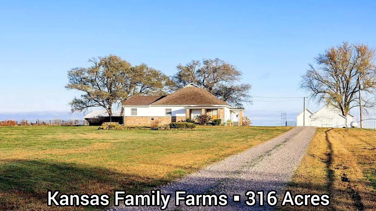 Kansas Farms For Sale | 316 Acres | Kansas Land For Sale |2-Living Areas | Solid Income Potential