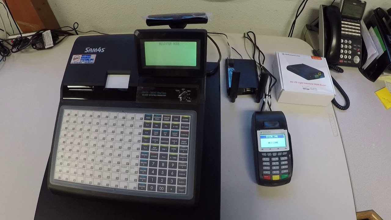 Credit card processing via wireless modem and the Sterling Smart ECR Integrated Pin Pad