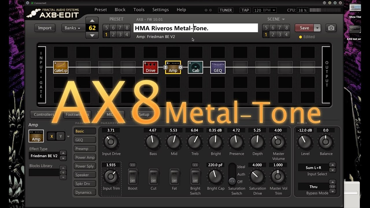 How to make a Heavy Metal Sound for Ax8 Fractal Audio