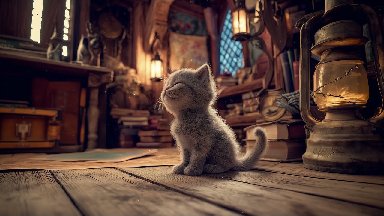 The Coziest Room to Rest With a Sleepy Kitten 🐱✨ | Lofi (1 Hour)