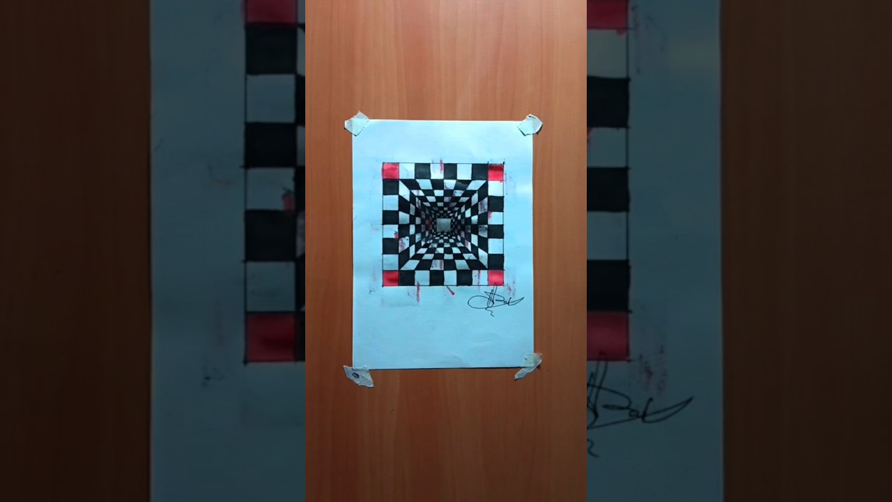 Easy 3D illusion drawing 🤔🤯😲🧐