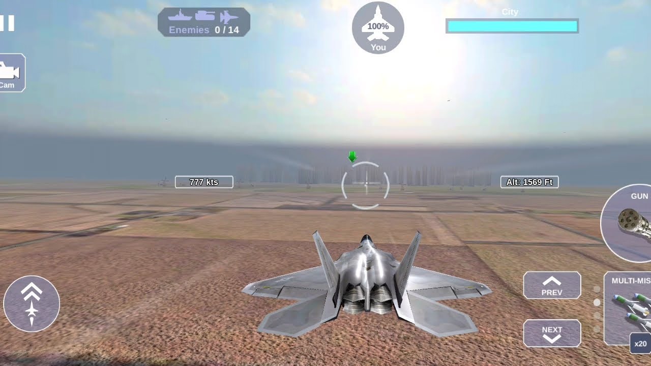 F 22  raptor in action / Foxone special mission +/ gameplay.