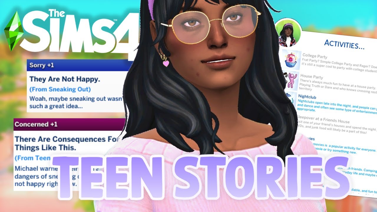 TEEN STORIES & ACTIVITES MOD (more interactions/gameplay for your teens!) | Sims 4 Mod Review