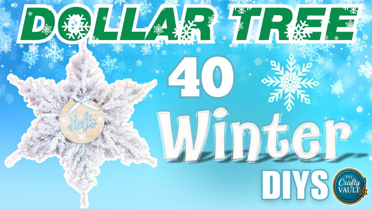 ❄️ FROSTY! 40 Winter Dollar Tree DIYs You’ll LOVE from The Crafty Vault