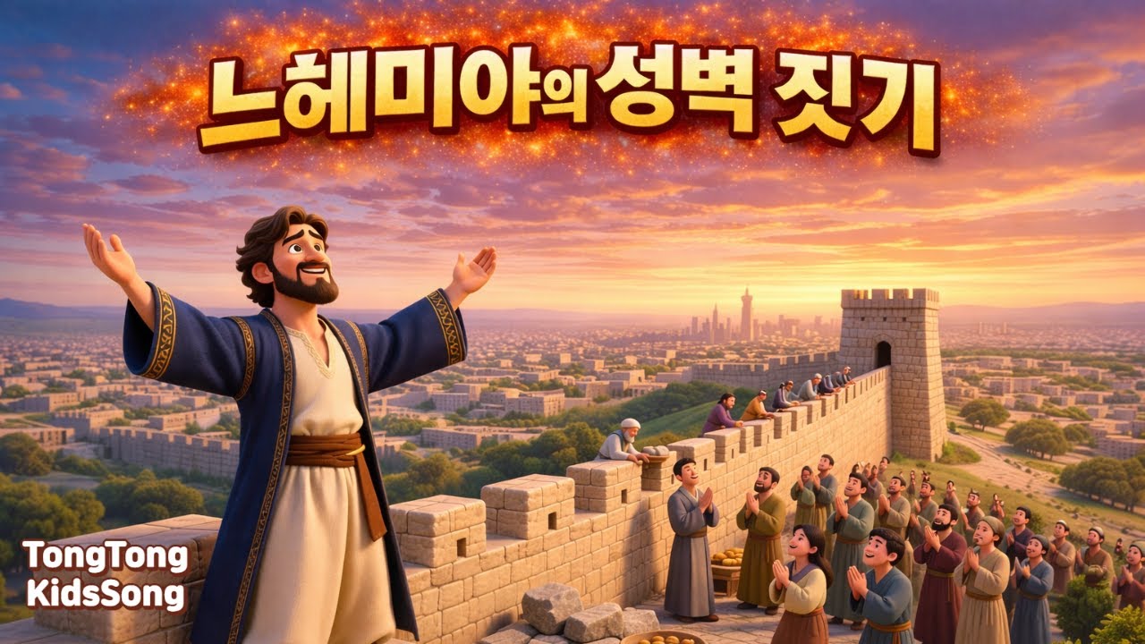 느헤미야와 함께 성벽을 쌓아요 🏗️ | 하나님이 함께하면 할수있어요 | 어린이 성경 동요|영유아 동요|NurseryRhymes|통통동요세상|TongTongKidsSong