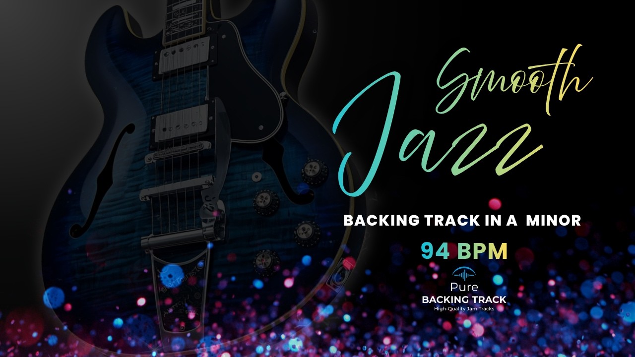 🎸 A Minor Smooth Jazz Backing Track - 94 BPM | Midnight Guitar Jam Track