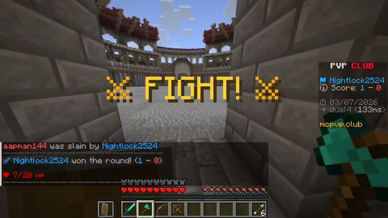 More Minecraft axe and shield pvp practice 