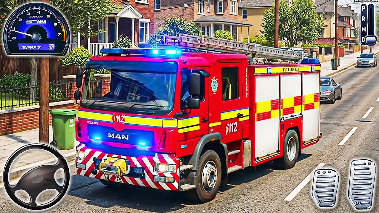 Fire Truck 3D Driving Rescue Sim - City Fireman Job Game | Android Gameplay