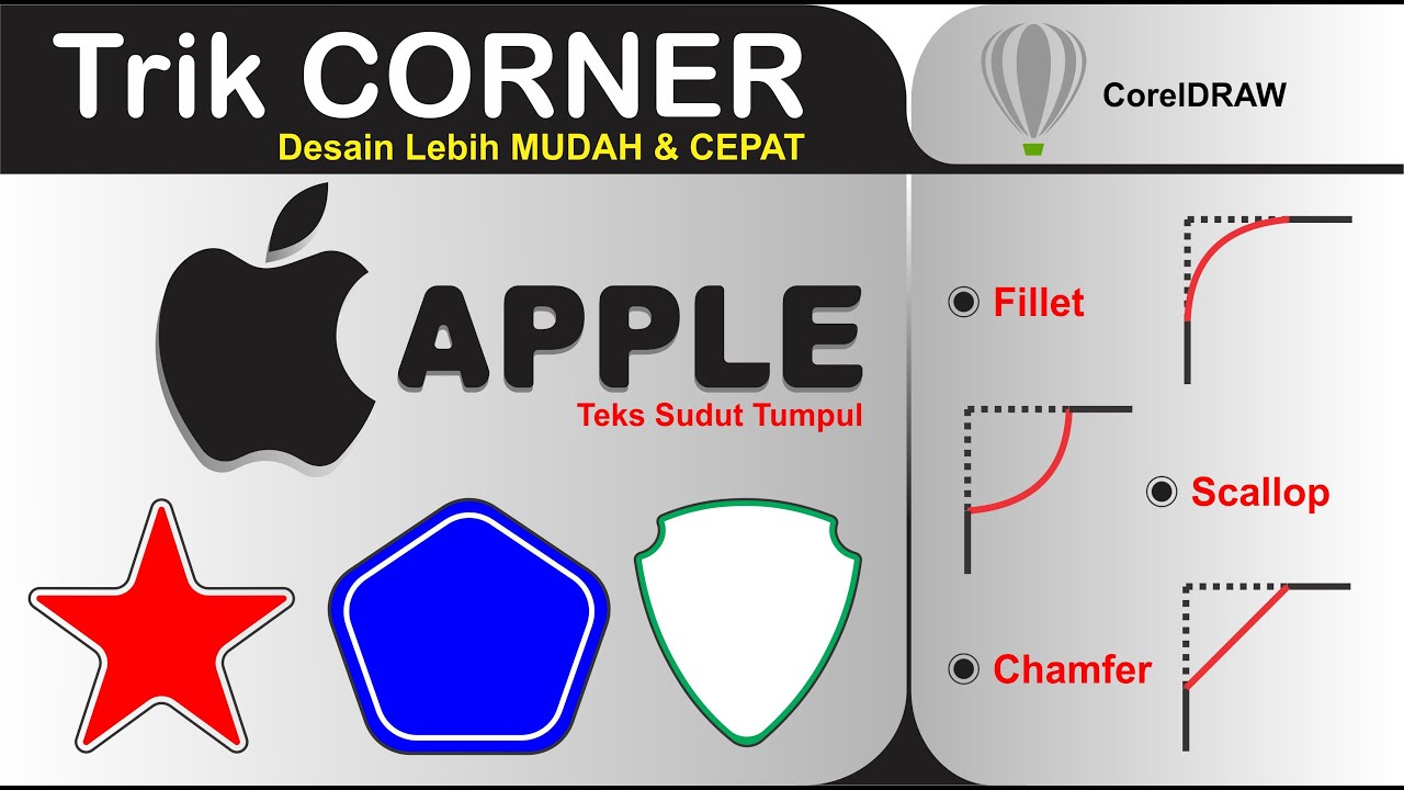 Cara Mudah Menumpulkan Sudut dengan CorelDraw - Trik Corner Design