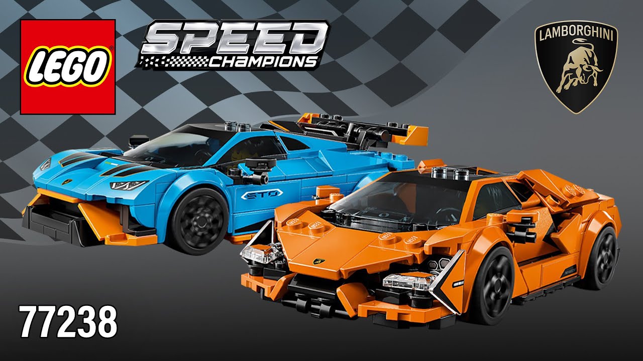 LEGO Speed Champions Lamborghini Revuelto & Huracán STO (77238)[607 pcs] Building Instructions | TBB