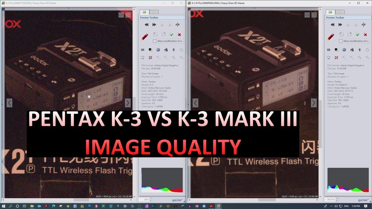 I've seen it asked, So here it is! IMAGE QUALITY PENTAX K-3 VS K-3 MARK III