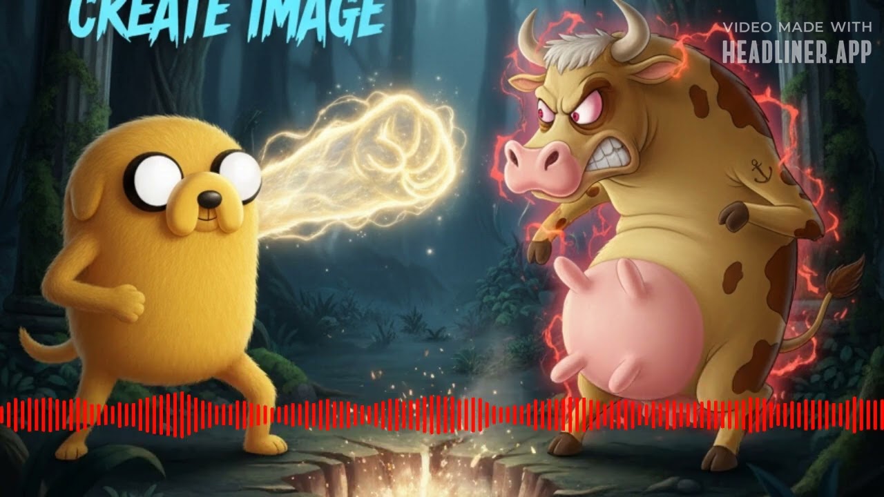 Adventure Time Bacon Pancakes Jake The Dog VS Cow and Chicken Title Cards Music Loop instrumental