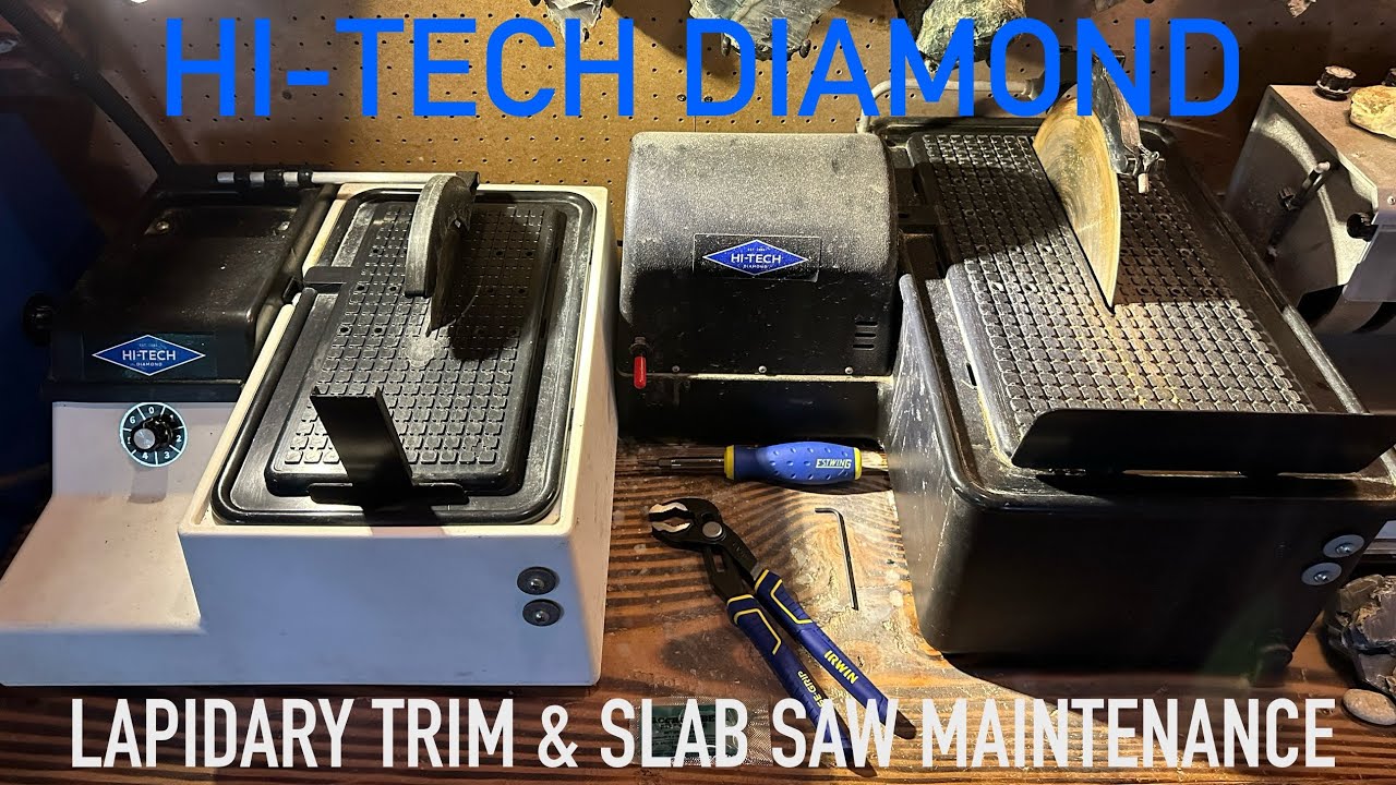 🌀 Lapidary Maintenance | HI🔹TECH DIAMOND | Slab & Trim Saw! 🌀 #hitechdiamond #rockhound #lapidary
