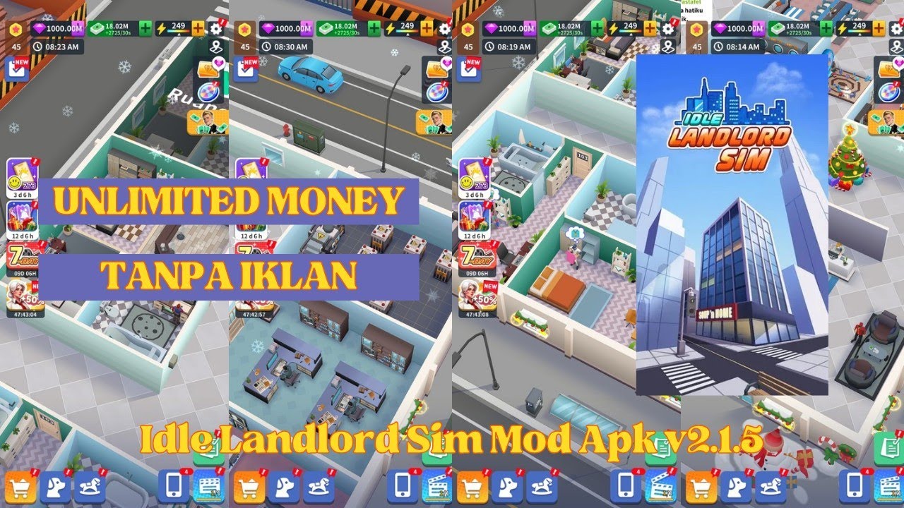Idle Landlord Sim Mod Apk v2.1.5(No Ads Free Rewards/Unlimited Resources